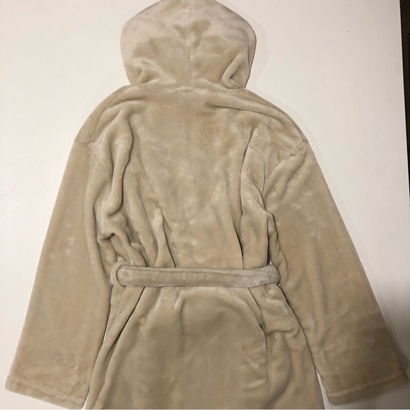 Summer & Rose Plush Hooded Robe Womens Size L-XL Champagne Color - Picture 7 of 12